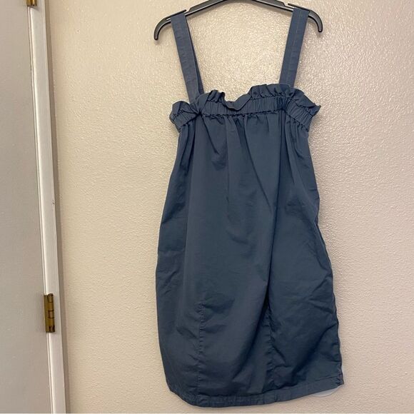 Everlane Paperbag Dress gray slate blue lagenlook boho removable straps S - Picture 2 of 13